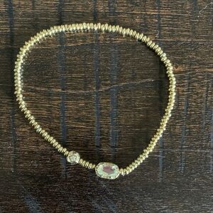 Kendra Scott Gold Beaded Stretch Bracelet with Crystal Accents